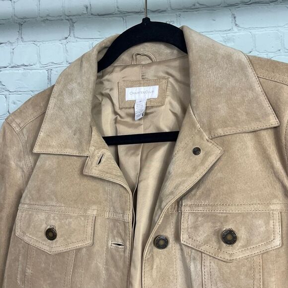 Charter Club Suede jean jacket Medium - Picture 3 of 8